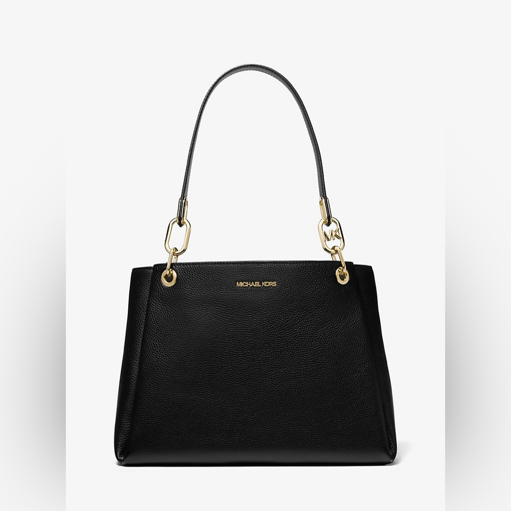 Michael Kors Trisha Large Pebbled Leather Shoulder Bag